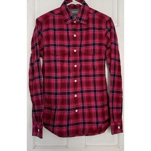 Bonobos Slim Fit Plaid 100% Cotton Button Down Shirt Men’s Size XS